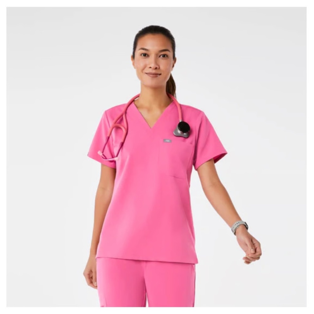 Figs F’ing Pink Scrub Top